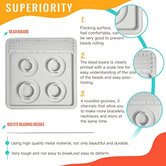 The Bead Boards Bracelet Sizer Measurement Tool 4 Round Grooves for Jewerly Bracelets Necklaces Making Supplies {6}