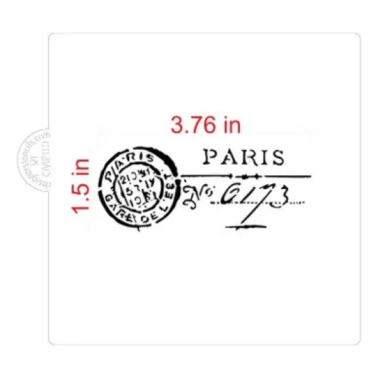 Paris Postmark Cookie and Craft Stencil | CM200 by Designer Stencils | Stencils for Royal Icing, Airbrush, Dusting Powder | {2}