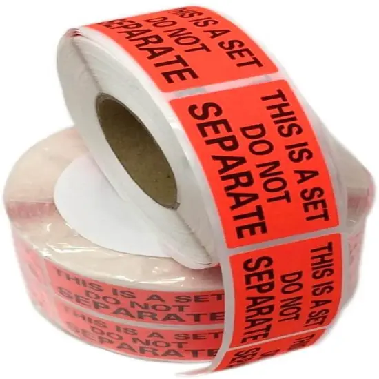 This is a Set Do Not Separate Red Labels 1" x 2" | RAHEEV&reg; {2}