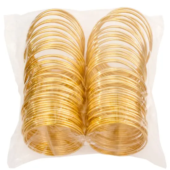 John Bead 4" Brass Metal Rings, 100pcs {4}