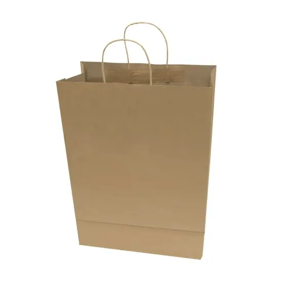 COSCO Gift and Shopping Bags, Kraft with Twisted Paper Handles, 17" x 12" x 6.5", 50 count {2}