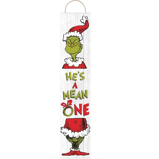 Grinch Large Wood Plank Sign, 1ct {1}