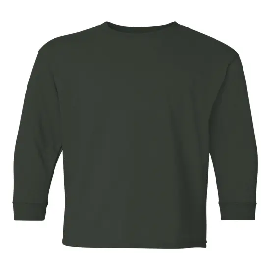 GILDAN&reg; Heavy Cotton Youth Crewneck Long Sleeve T-Shirt Forest green {1}