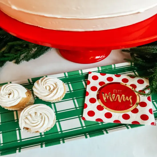 Stylish Red Melamine Pedestal Cake Stand &ndash; Durable, BPA-Free & Dishwasher Safe for Holidays & Parties {6}