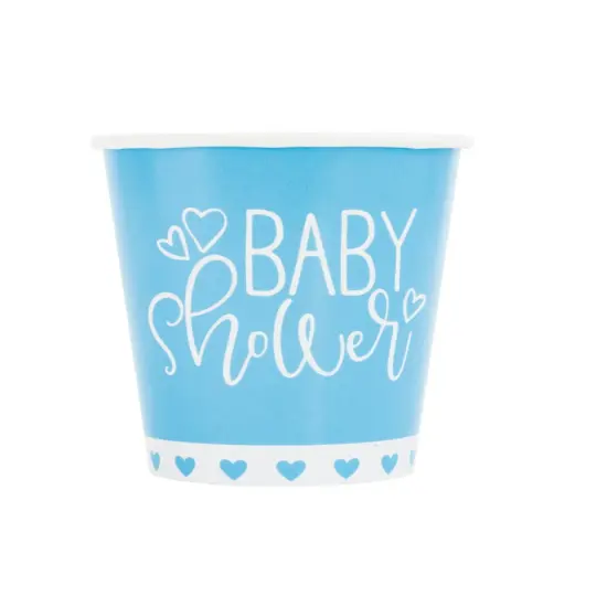 Blue Hearts Baby Shower 9oz Paper Cups, 8ct {2}