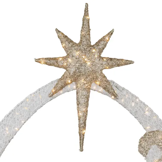 Northlight 41" LED Lighted Holy Family Nativity Scene Outdoor Christmas Decoration White {7}