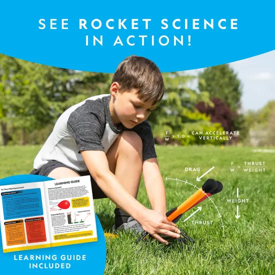 Air Rocket Toy - Stomp & Launch Dueling Air Rockets up to 100 Ft., Includes Launcher, 4 Foam-Tipped Rockets, Outdoor Kids Toys, Kids Science Kit, Rocket Launcher (Amazon Exclusive) {3}