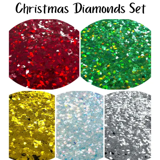 Polyester Glitter Set - Christmas Diamonds Set by Glitter Heart Co.&trade; {1}