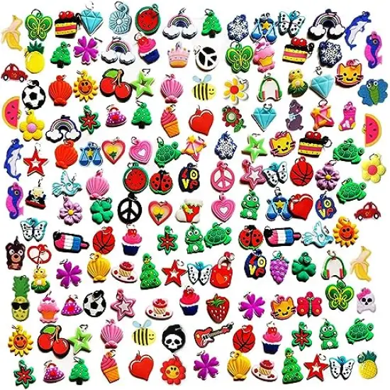 105 Pieces rubber Loom Band Charm, Silicone Bracelet Charms ,Loom Rubber Bands Charms,Bracelet Pendant, {1}