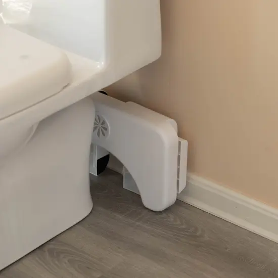 Portable Squatting Bathroom Potty Stool, White Poop Foot Stool, 6.25&rdquo; Toilet Assistance Foldable Step Stool with Freshener Space {4}