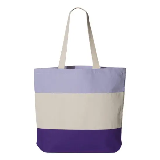 Q-Tees&reg; Tri-Color Tote Purple/ lavender {1}