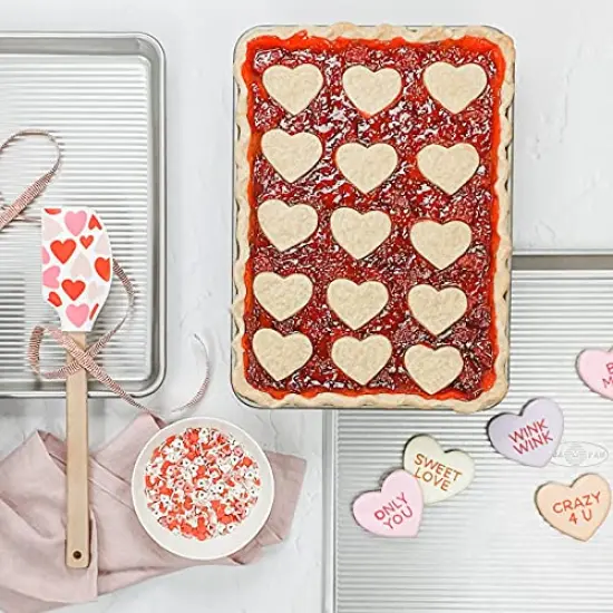 Bakeware Half Sheet Pan, Warp Resistant Nonstick Baking Pan, Made in the USA from Aluminized Steel 17 1/4 x12 1/4 x1 {6}