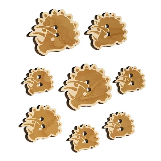 Triceratops Head Wood Buttons for Sewing Knitting Crochet DIY Craft {7}