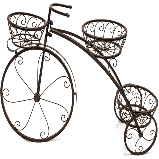Sorbus Tricycle Plant Stand - Flower Pot Cart Holder - Ideal for Home, Garden, Patio {1}