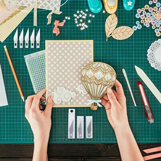 Craft Knife Precision Cutter and Self Healing Cutting Craft Mat Hobby Knife Set with 30 PCS Knife for Art Hobby Craft Scrapbooking Stencil {2}
