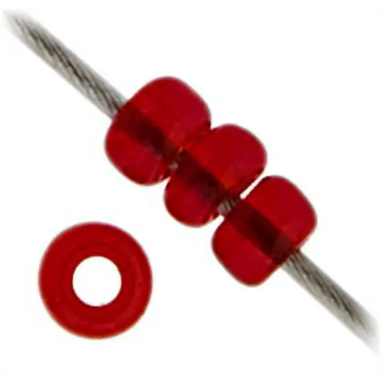 Miyuki 250g Transparent Round Seed Beads, 11/0 Ruby #141 {2}