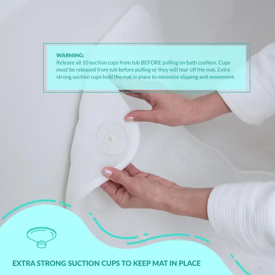 Luxurious Bath Pillow - Exclusive Unique Design Extra Cushioning Spa Neck Pillow & Seat Cushion Comfort {5}