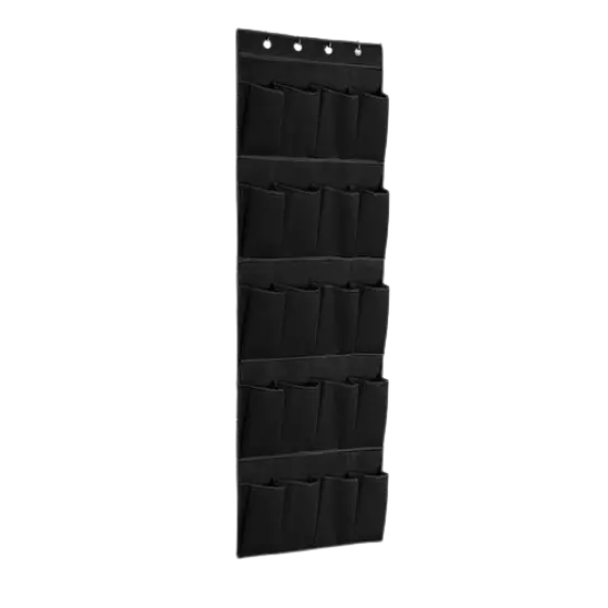 Over The Door Shoe Organizer Rack 20 Pockets Hanging Storage Black {6}