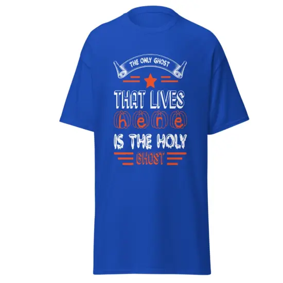 Halloween here is the holy ghost spooky t-shirt design {1}