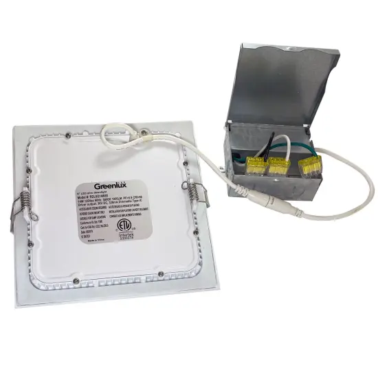 GreenLux 6-in 14w LED Square Slim Downlight 5000K Daylight 120v Dimmable {3}