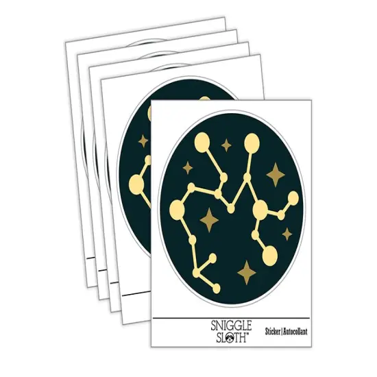 Sagittarius Zodiac Star Constellations Waterproof Vinyl Phone Tablet Laptop Water Bottle Sticker Set - 5 Pack {1}