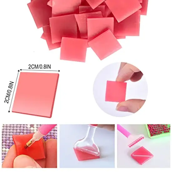 60 Pieces Painting Glue Clay Wax for DIY Diamonds Art Painting (Red) {3}