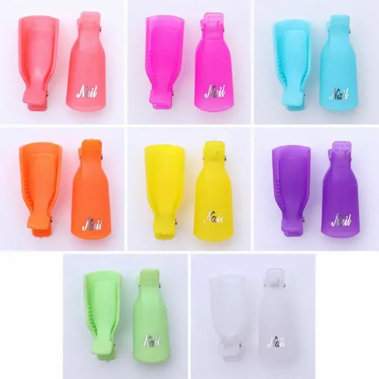 Kitcheniva Silicone UV Gel Polish Remover Wrap Soak Off Cap Clip Nail Art Tool Green-10 pcs {4}