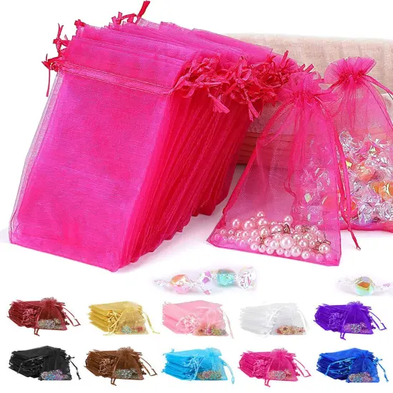 Kitcheniva 3"x4" Organza Gift Candy Sheer Bags DIY Pouches 100 Pcs Green {2}