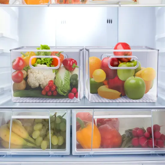 Sorbus Clear Plastic Storage Bin {2}