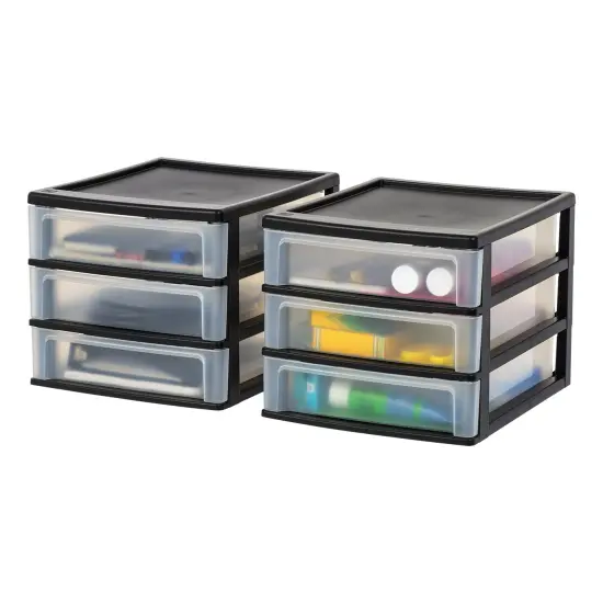 IRIS USA Plastic Desktop Drawers Organizer {2}