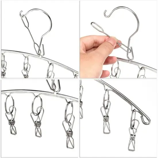 Kitcheniva Stainless Steel Laundry Drying Rack With 10 Clips {4}
