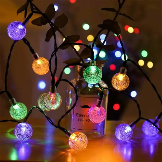 Solar-Powered Waterproof 50 LED String Lights Warm white {2}