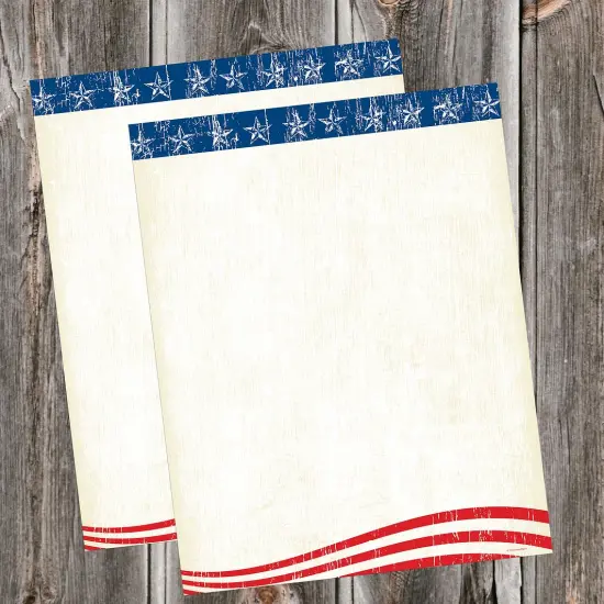 Great Papers! Faded Glory Patriotic Stationery Letterhead, Invitations and Announcements, Printer Friendly, 8.5"x11", 80 Pack {3}