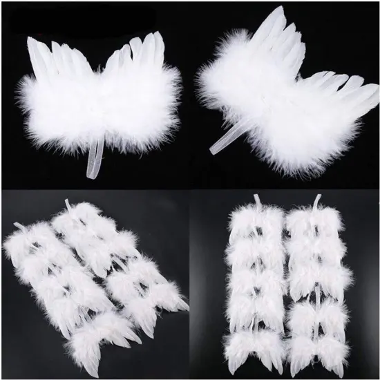 Kitcheniva Angel Wings Christmas Tree Feather Hanging Decor 10 Pcs Black {5}
