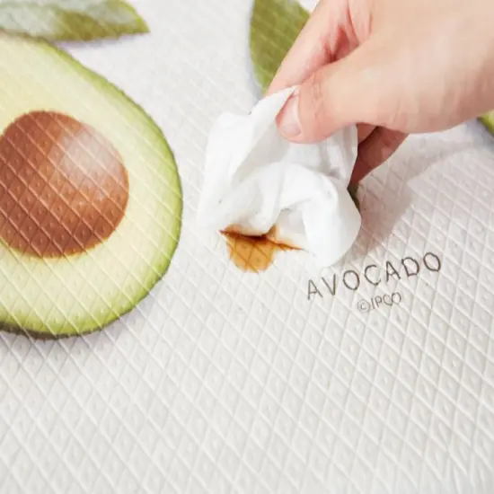 Double-Sided Two Designs Herringbone and Avocado Kitchen Anti-Fatigue Waterproof Kitchen Mat, Extra Small {6}