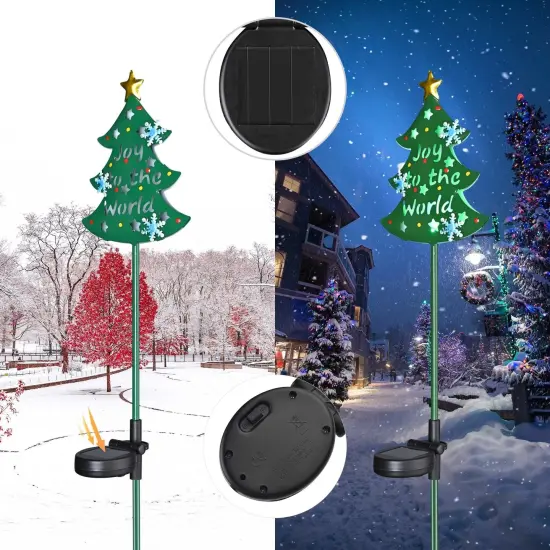 Solar Powered Christmas Tree Lights {3}