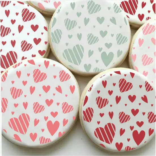 Whimsy Hearts Background Cookie Stencil {2}