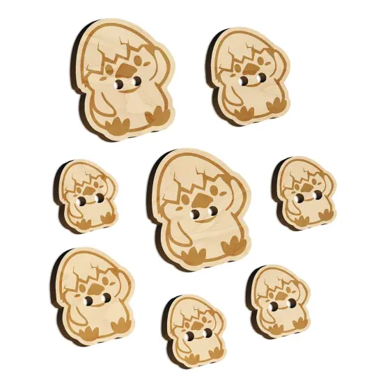 Sweet Chicken Hatchling with Egg Shell Wood Buttons for Sewing Knitting Crochet DIY Craft {7}