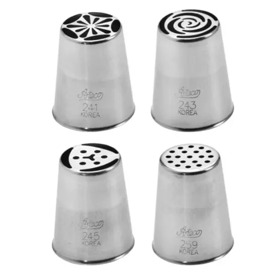 Flower Assortment Russian Decorating Tip Set, 4pc {1}