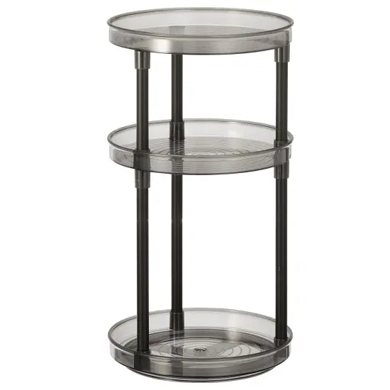 mDesign Spinning 3-Tier Lazy Susan 360 Makeup Organizer Tower {5}