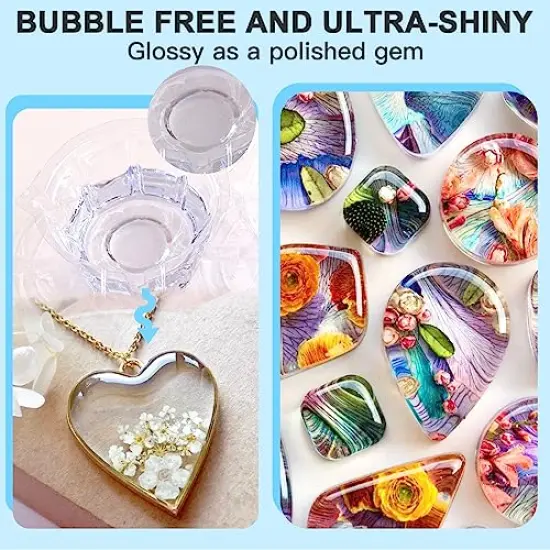 UV Resin, 2 PCS Upgrade Ultraviolet Epoxy Resin Crystal Clear Hard Glue Solar Cure Sunlight Activated Resin for Handmade Jewelry, DIY Craft Decoration, Casting and Coating(200g) {6}