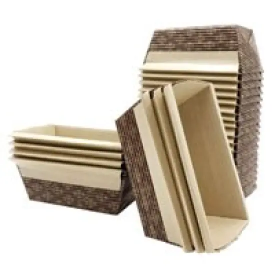Mini Loaf Paper Baking Pan 25-Pack, 4 x 2 x 2 Inches {6}