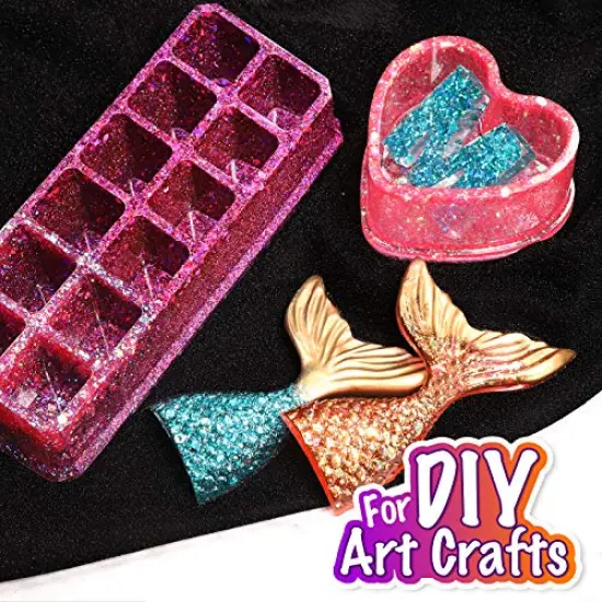 15 Colors Craft Glitter for Resin, with 5PCS Mixing Spoon, Cosmetic Glitter for Nail Body Eye Face, Resin Glitter Flakes Sequins for Tumbler Jewelry Crafts Making {4}