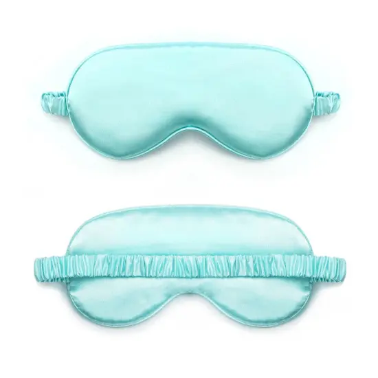 Kitcheniva Smooth Padded Double Sided Satin Travel Sleep Eye Mask Cover Light green {1}
