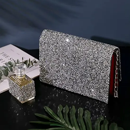 Bling Rhinestone Sticker DIY Home Decor Stickers Self-Adhesive Crystal Sheet Stickers for Cars & Crafts Decoration(Silver,9.4" x 15.8") {4}