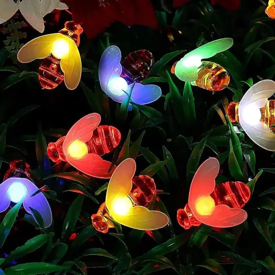 Waterproof Solar Outdoor Lights Bee string lights {3}