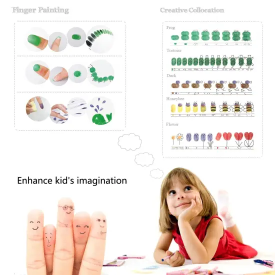 20 Colors Craft Ink Pad Stamps Partner Diy Color, Rainbow Finger Ink pad for kids (pack of 20) {4}