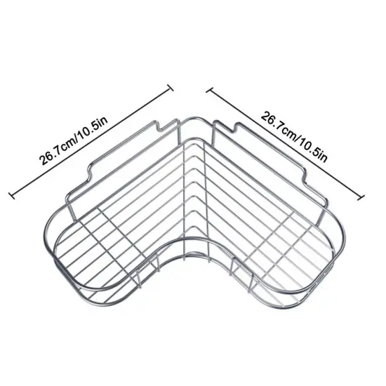 Triangular Bathroom Shower Caddy Shelf {2}