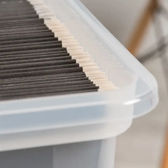 IRIS USA 4 Pack Letter/Legal Size File Box, File Folders, File Organizer {2}