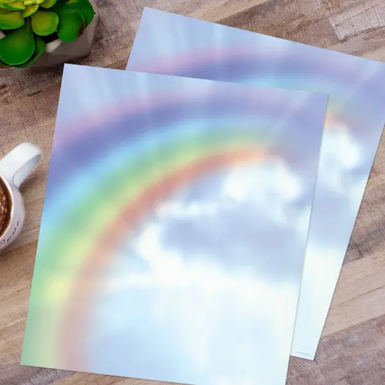 Great Papers! Rainbow Bright Stationery Letterhead, Invitations and Announcements, Printer Friendly, 8.5"x11", 80 Pack {3}